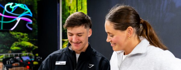 Podiatrist answering Sever's disease questions with a patient in Toowoomba